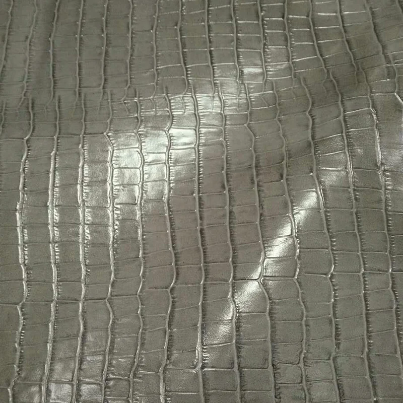 Hotsale Genuine Cowhide Leather Fabric Material Crocodile Pattern