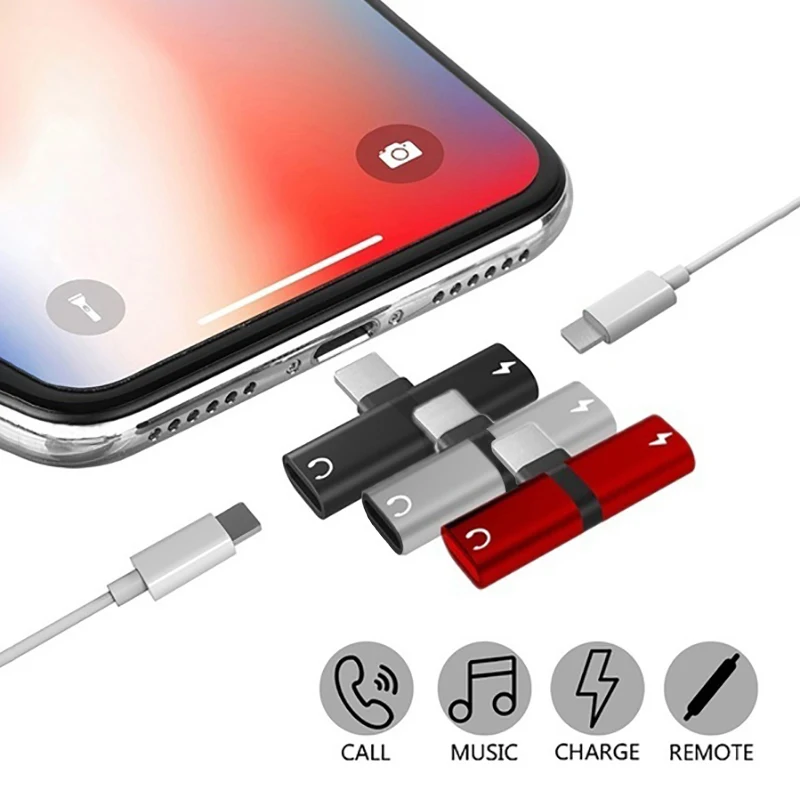 Beste Audio Adapter Voor iPhone 7 8 Plus X XS Max Opladen Audio 2 in 1 Lader Kabel Adapter Voor bliksem Jack naar Oortelefoon AUX Kabel