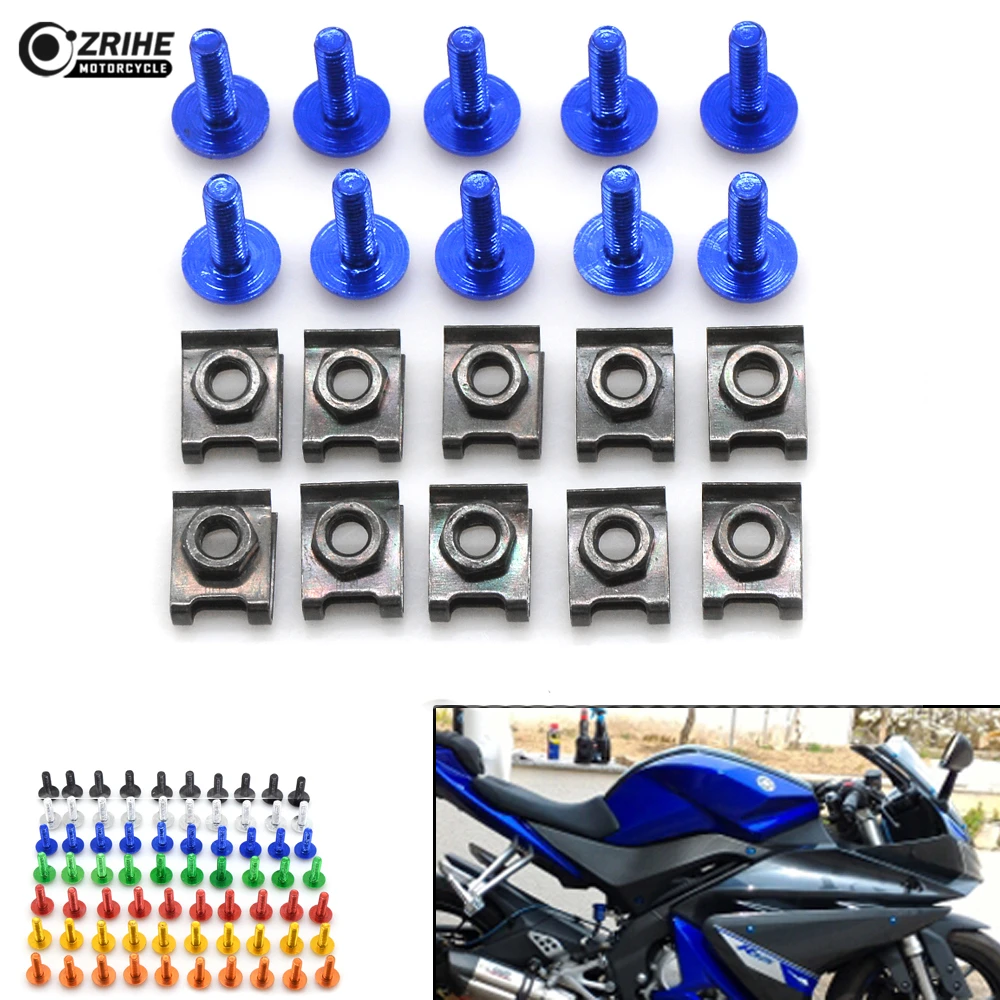 6MM 10pcs Universal CNC Motorcycle Accessories Fairing body work Bolts Screws for KTM 85 XC SX 17-14 19/16 950 Adventure S SM R