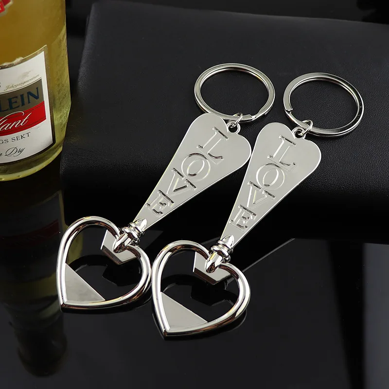 

Hot Sale Bottle Opener Key Chain Car KeyRing creative LOVE multi-function bottle opener keyChain pendant can be customized K2188