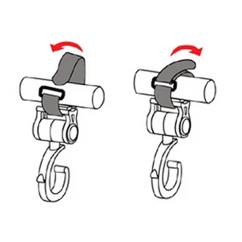 

2pcs/ Rotate 360 Degree Cart Hook Accessories Baby Hanger Baby Bag Stroller Hooks
