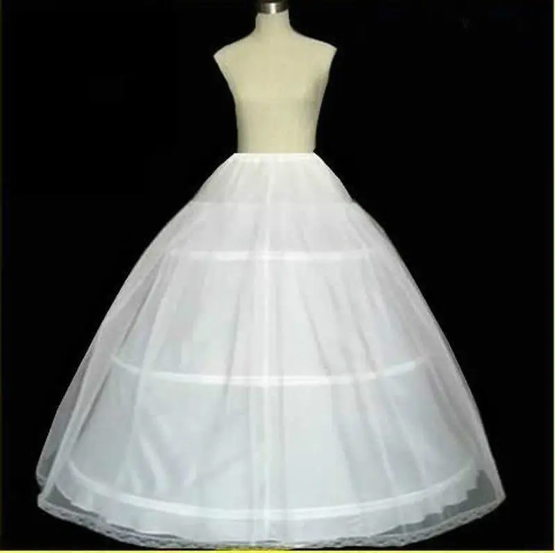 

White 3 Hoop 1 Layer Petticoat Crinoline Underskirt Bridal Wedding accessories 2019