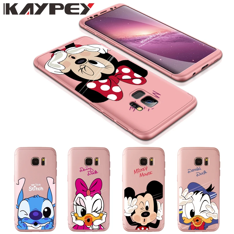 

360 Full Body Protection for Samsung Galaxy S8 S9 plus S6 S7 Edge Mickey Minnie back cover for J3 J5 J7 2017 J7Prime Note 8 9 A8
