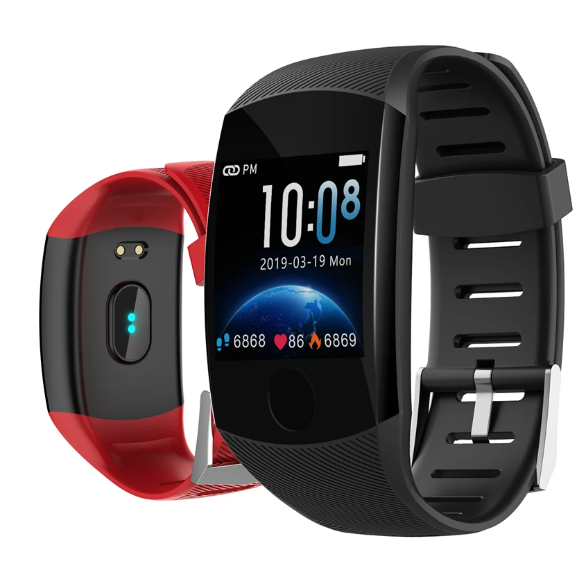  Q11 Smart Watch Waterproof Big Touch Screen OLED Message Heart Rate Time Smart band Fitness Activit - 33001533206