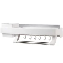 Номера для пористых многофункциональный настенный кухонный стеллаж для хранения приправы стойку кухонный нож держатель wx8110959