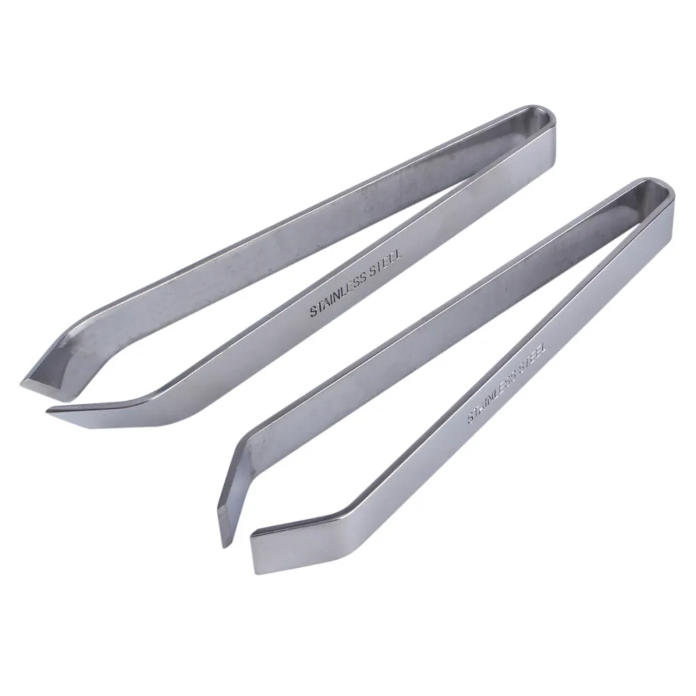 

2 Types Stainless Steel Fish Bone Tweezers Remover Pincer Puller Tongs Pick-Up Seafood Tool Fishbone Pliers High Quality