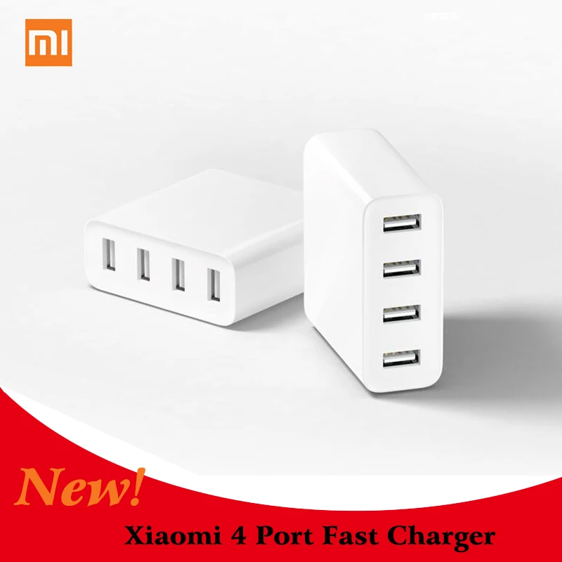 Оригинальный Xiaomi USB 4 Порты и разъёмы 5 V/7A 35 W Путешествие стены адаптер Зарядное