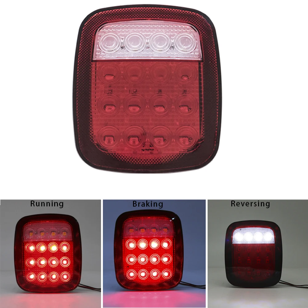 

Stop Tail Reverse Driving Brake License Light LED Rear Light 12v for Jeep Wrangler TJ JK CJ YJ Truck Trailer Boat 2Pcs
