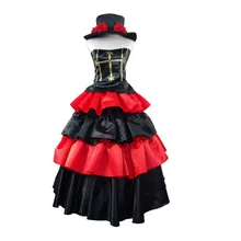 Anime de One Piece Cosplay Perona Ghost Princess 2 Años Más Tarde ver gothic dress del vestido de bola del partido de halloween cosplay traje rojo dress