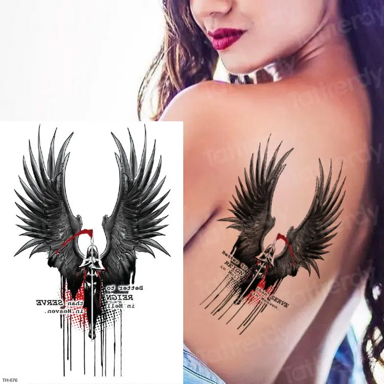Эскизы тату дизайн Сексуальная Татуировка назад черные наклейки mehndi лошадь роза татуировка непромокаемая временная татуировка женский боди-арт - Цвет: TH676