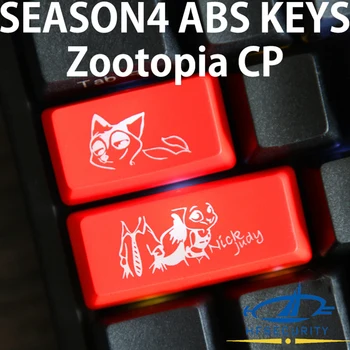 

[HFSECURITY] Lovely ABS Keycaps for Mechanical Keyboard Caps Lock Left Shift Button Zootopia Judy Cartoon OEM Keypress