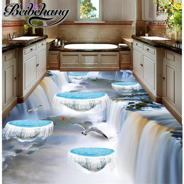 Beibehang 3d Pvc Flooring Bedroom Custom Waterproof Floor Sticker Waterfall Suspended Birds Island Painting Wallpaper For Walls Beibehang 3d Pvc Flooring Bedroom Custom Waterproof Floor Sticker Waterfall Suspended Birds Island Painting Wallpaper For Walls