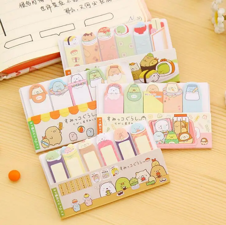 

New Arrival Sushi Summikko Gurashi Self-Adhesive Memo Pad Sticky Notes Bookmark School Office Supply