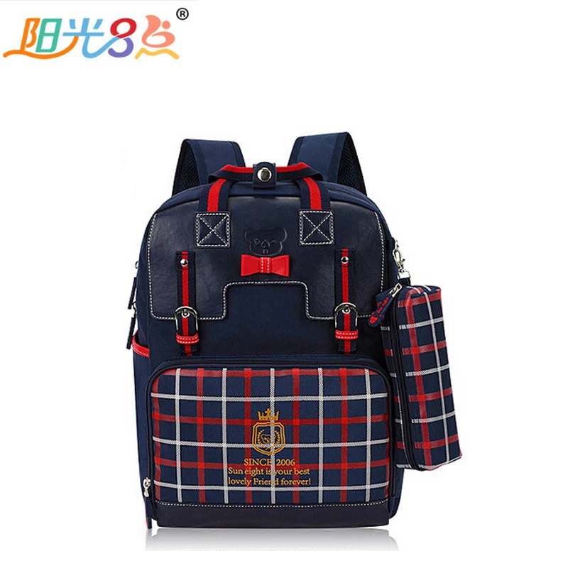 

2018 New school backpack women travel bags for girl book bag mochila plaid bag children school bags for teenagers red pencil box