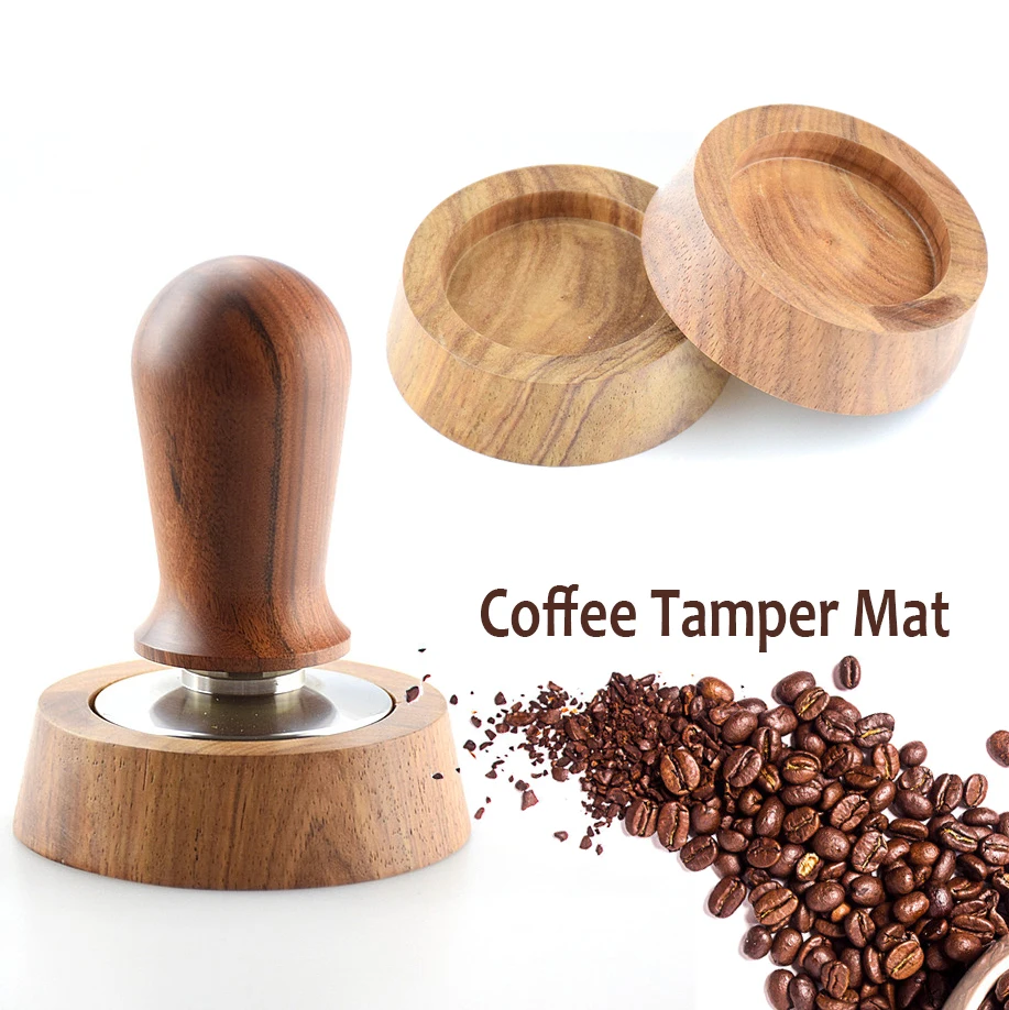 

Coffee Tamper Holder Rosewood Espresso Tamper Mat Stand Coffee Maker Support Base Rack Coffee Accessories for Barista Tools