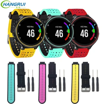 

Hangrui Silicone strap for Garmin Forerunner 230 235 220 620 735 Smart watch Replacement Wrist strap Sport Breathable wristband