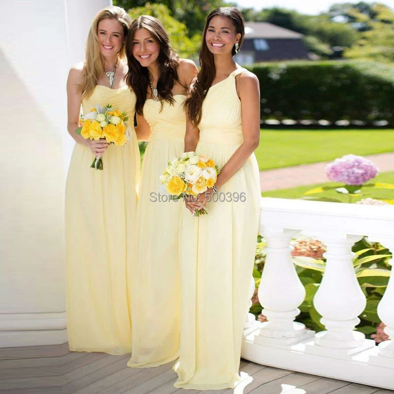 girls lemon bridesmaid dresses