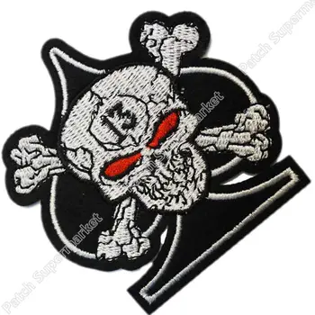 

Ace Of Spades 13 Skull Outlaw Biker Chopper Cafe Racer MC Motorcycle Vest Patch Embroidered SEW ON IRON ON Biker Vest Badge