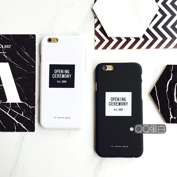 

Cute OPENING CEREMONY Letter Cartoon Case For iphone 6 Case Ultra Thin Hard PC Frosted Phone Cases For iphone 6S 6 Plus Cover