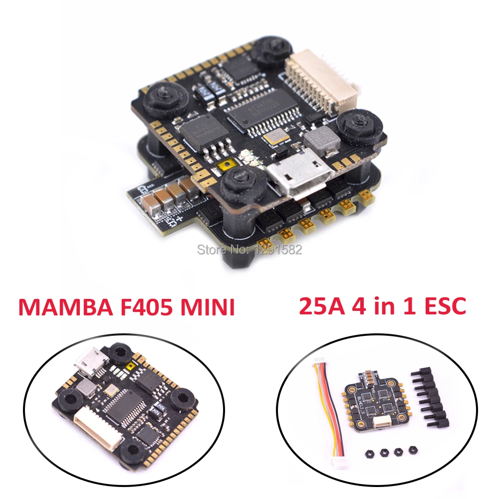 

MAMBA F405 MINI F4 Flight Controller Integrated OSD 5V 1A BEC & 4 In 1 25A ESC 2-4S for DIY FPV Racing Drone Quadcopter