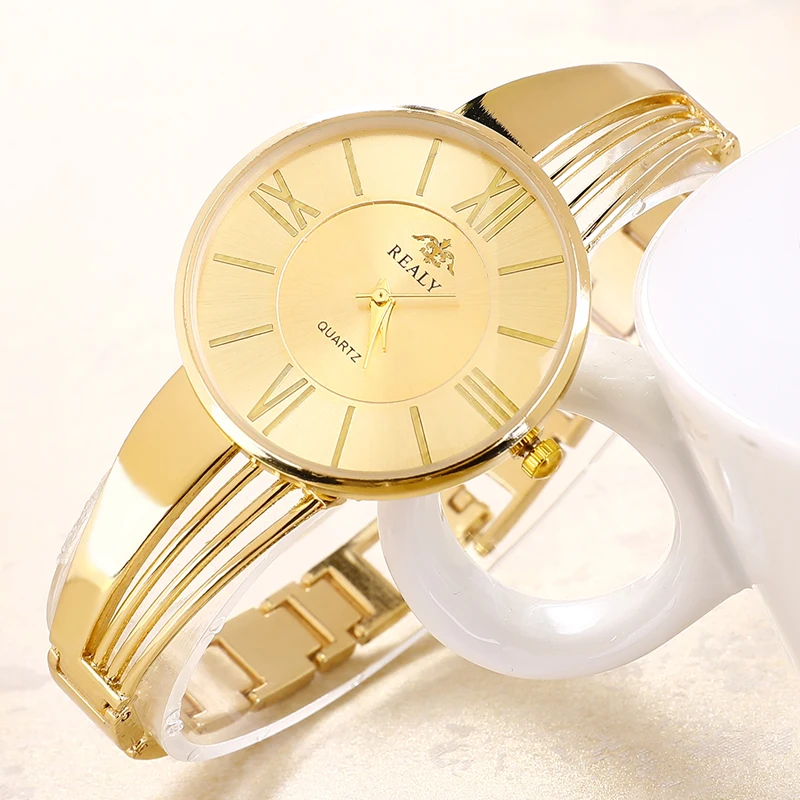 

Luxury Bracelet Chain Jewelry Women Watches Round Dial Lady Fashion Dress Rose Gold Charming Clock Quartz Relogio Feminino