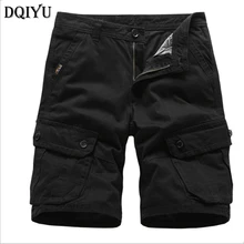 Летние хлопковые шорты мужские свободные с карманами Карго шорты Новые повседневные до колена мужские шорты, дропшиппинг