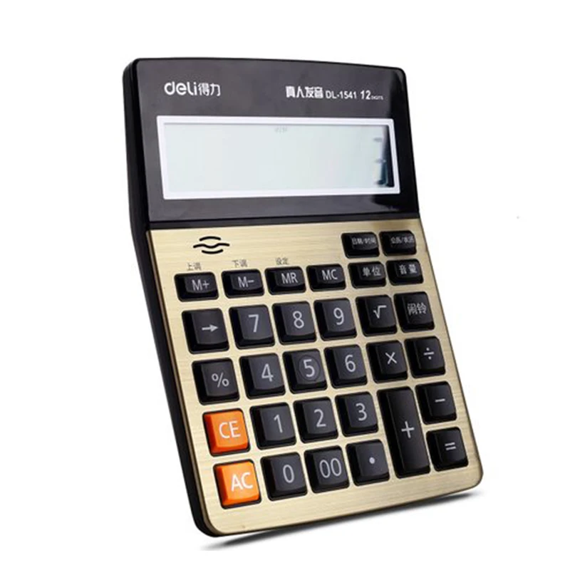 ديلي القرطاسية 12 الرقمية صوت حاسبة 1541A الإنسان صوت مكتب سطح المكتب حاسبة