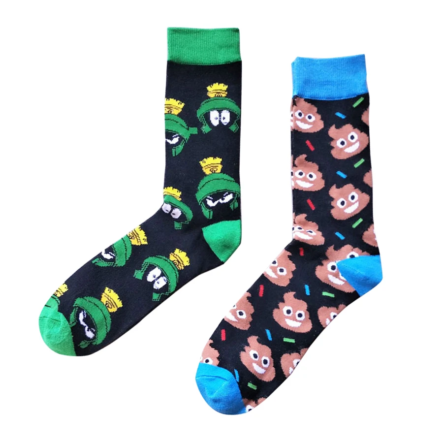 

Men's Sock Personality Harajuku Socks Funny Cartoon Lovely Animal Frog Color Spell Pick Sock Man Cotton Casual Street Socks
