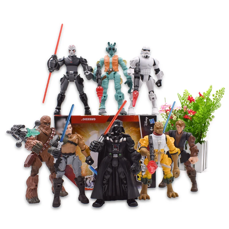 8 styles Hero Mashers Darth Vader Chewbacca Bossk Stormtrooper Greedo Anakin Skywalker Action Figure PVC Collectible Model Toys