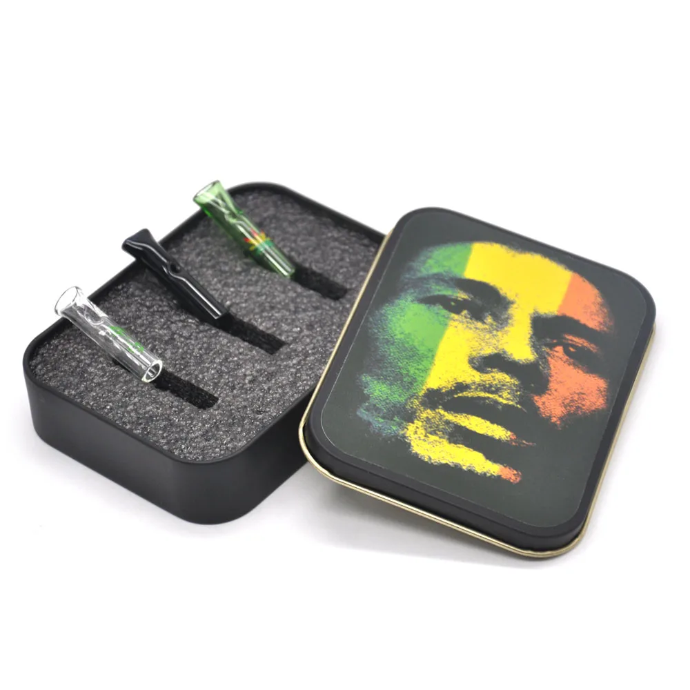 

1 set Smoking Glass Reusable cigarette Filter Tips Cigarette holder Mouthtips Glass Snuff Mouth Tips tobacco box Color random