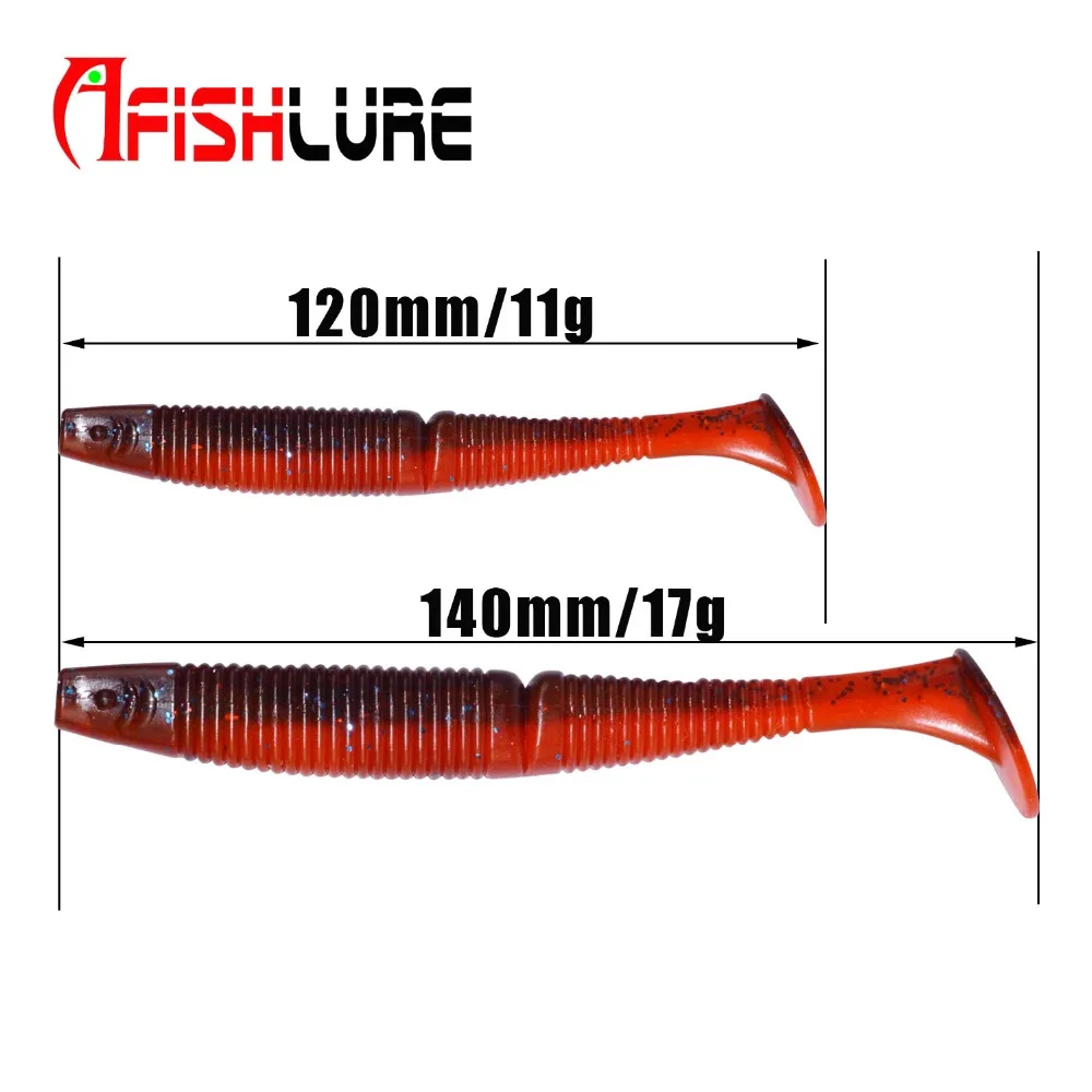  Jig Swim Shad Fishing Tackle Artificial Bait Vivid LuresFishing Lure 140mm 17g 3pcs Paddle Tail Lur