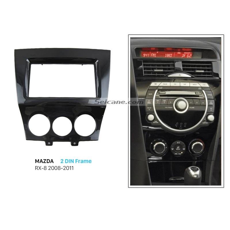 

Seicane Car Radio Fascia 2Din Install Trim Stereo Panel Kit Mount for Mazda RX8 2011 Auto Audio DVD Player Dash Mounting Frame