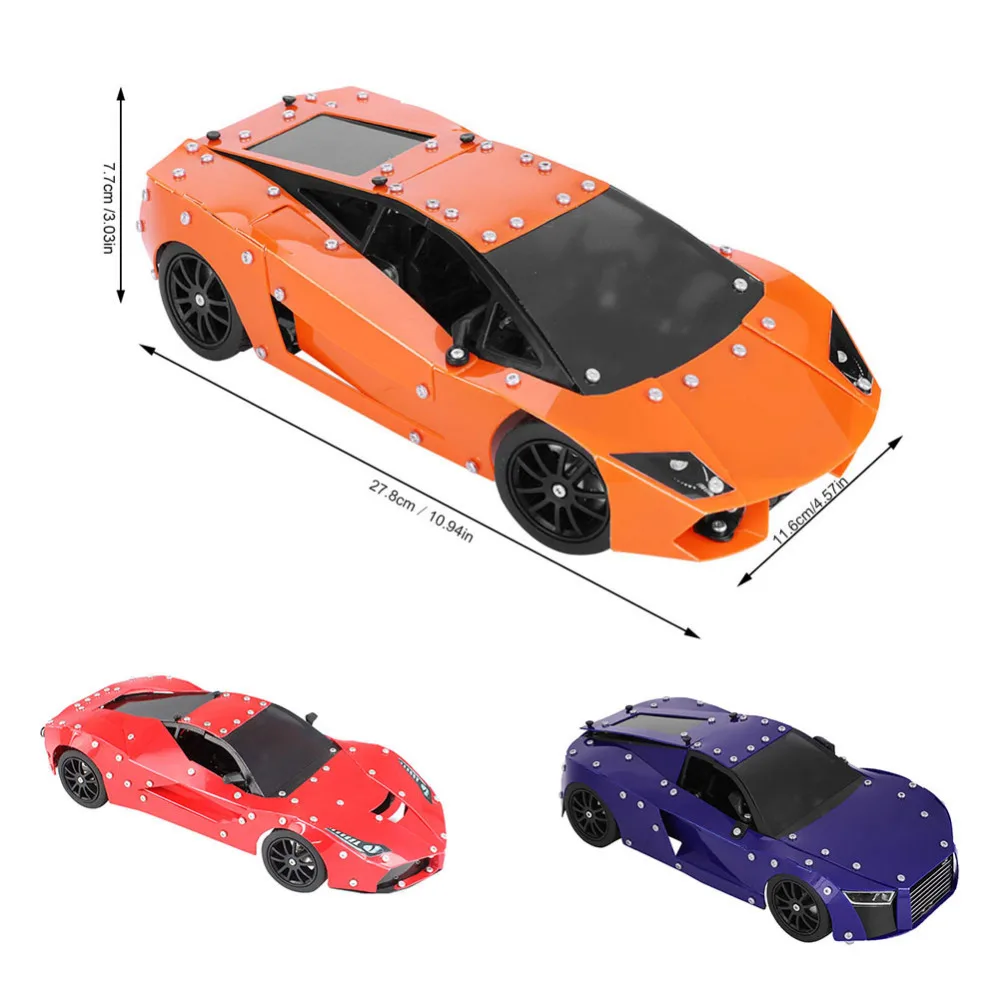 DIY RC Racing Car Building Blocks Engineering Metal Children Toy Vehicle Blocks Car Model 3D Educational Toy For Kids