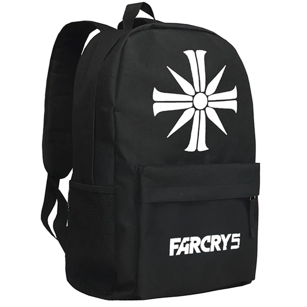 

MeanCat Mysterious Island Far Cry Ubisoft Collection Shoulder Backpack with Luminous Horrible Game Crisis FARCRY 5 Schoolbags