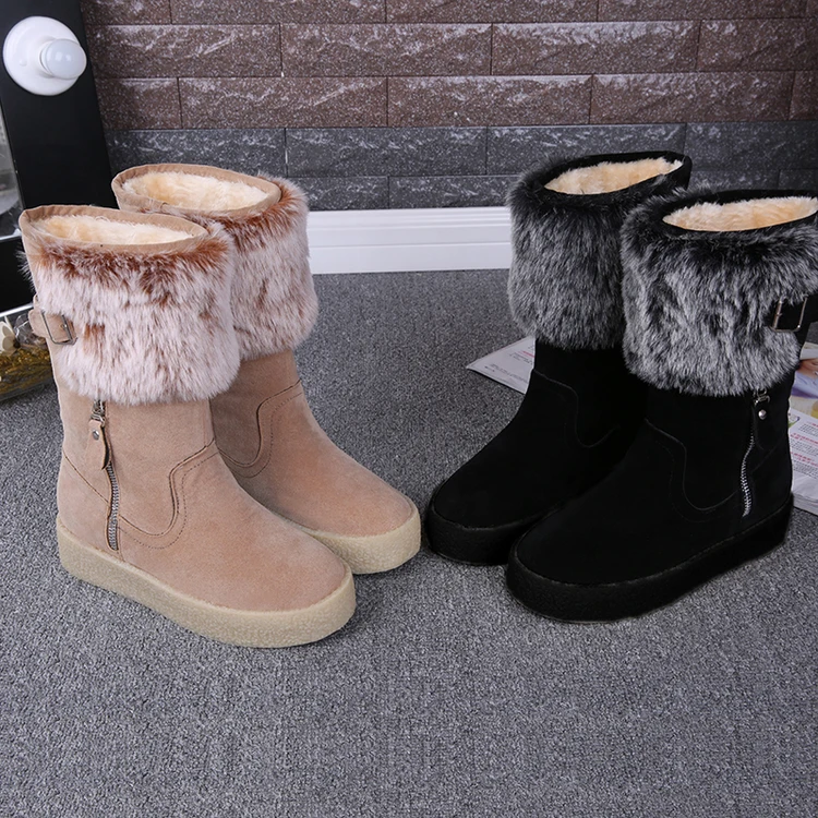 nubuck leather in snow