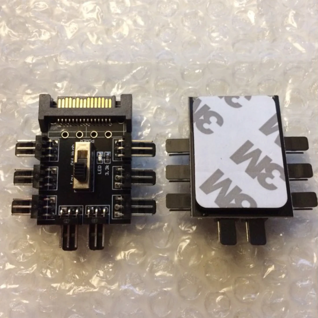 12V 1 to 8 3Pin Fan Hub Pwm Sata Molex Splitter PC Mining Cable Power Suppply Cooler Cooling Speed Controller Adapter