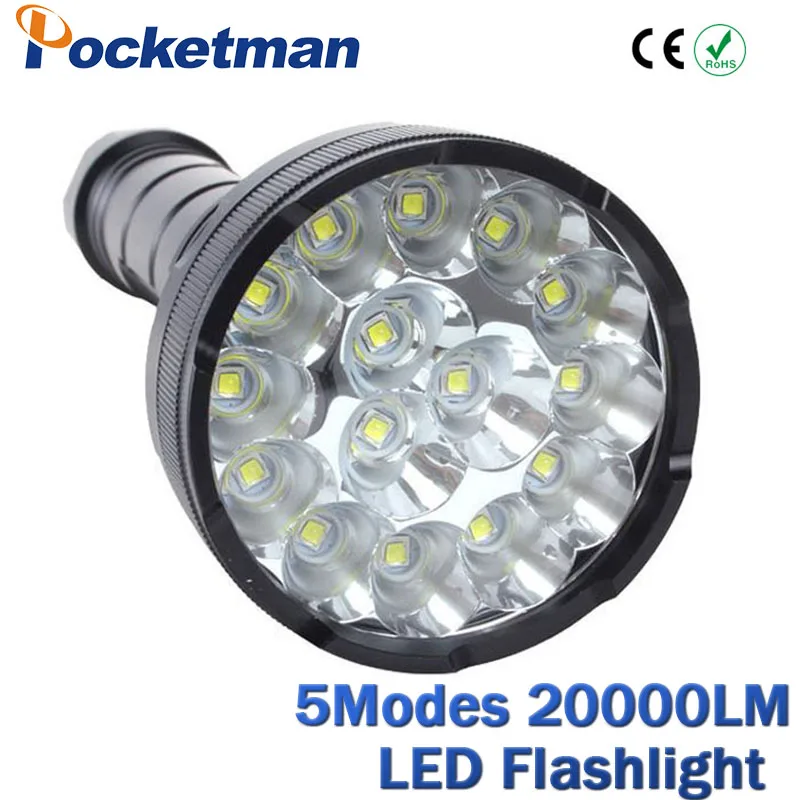 

Powerful LED Flashlight 20000 Lumens Lanterna led linternas Torch 15 x XM-T6 LED Waterproof Super Bright LED Flashlight