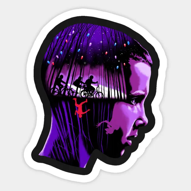 

1Pcs Stranger Things Eleven Sticker For Laptop Car Skateboard Luggage Guitar Furnitur Sticker