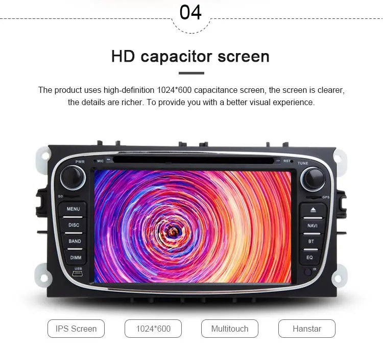 Clearance JDASTON Android 8.1 Car Multimedia Player For FORD Focus 2 S-MAX Mondeo C-MAX Galaxy Fiesta 2 Din Car Radio GPS Navigation DVD 5