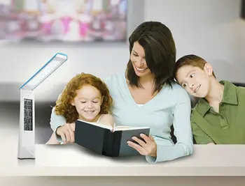 

[Seven Neon]50sets patent design 16leds dimmable foldable&rechargeable bright led desk lamp with calendar,led desk reading lamp