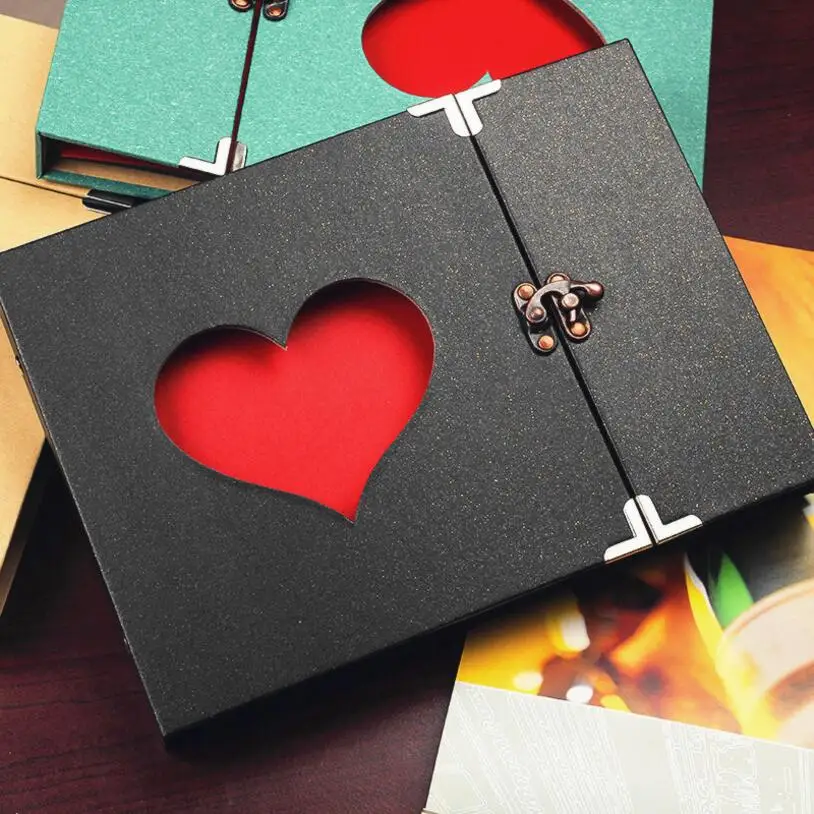 Papier Buro Schreibwaren Herz Sammelalbum Mit Geschenkbox Personalisiertes Fotoalbum 30 Schwarze Seiten Buro Schreibwaren Cur Ufl Edu