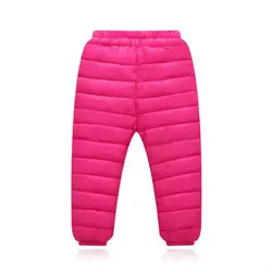2018 Новинка зимы мальчиков и штаны для девочек теплоизолирующие детские штаны утепленные хлопковые штаны ветрозащитные штаны 6 цветов