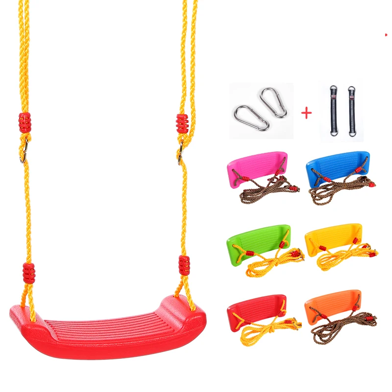 children plastic swing with chains hooks swing seat sports fitness