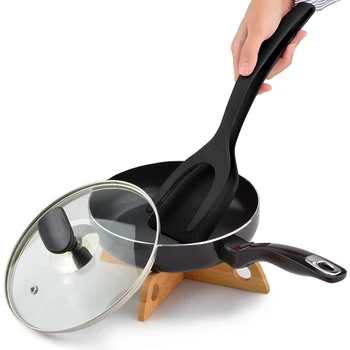 

QueenTime Cookware Set Non-stick Steak Fry Pan+Silicone Cooking Turners+Heat Resistant Wood Pot Holder Kitchen Cooking Tools