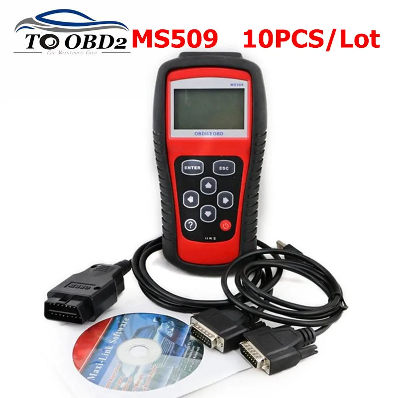 ##BUY 2019 10pcs lot Vehicle Tool Car Code Reader Tester MS509 OBDII Auto OBD2 Scanner MS509 Automotive Diagnostic Scanner