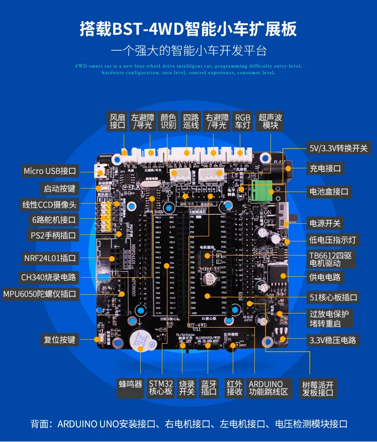 STM32 салона автомобиля Suite 4 Wd всех полноприводные робот программирования DIY