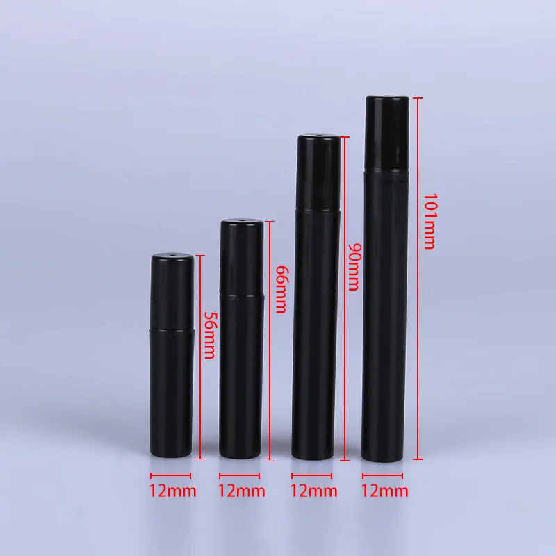10pcs lot Empty 2ML 3ML 5ML 10ML Mini Black Plastic Spray Perfume Bottle Small Promotion Sample 5