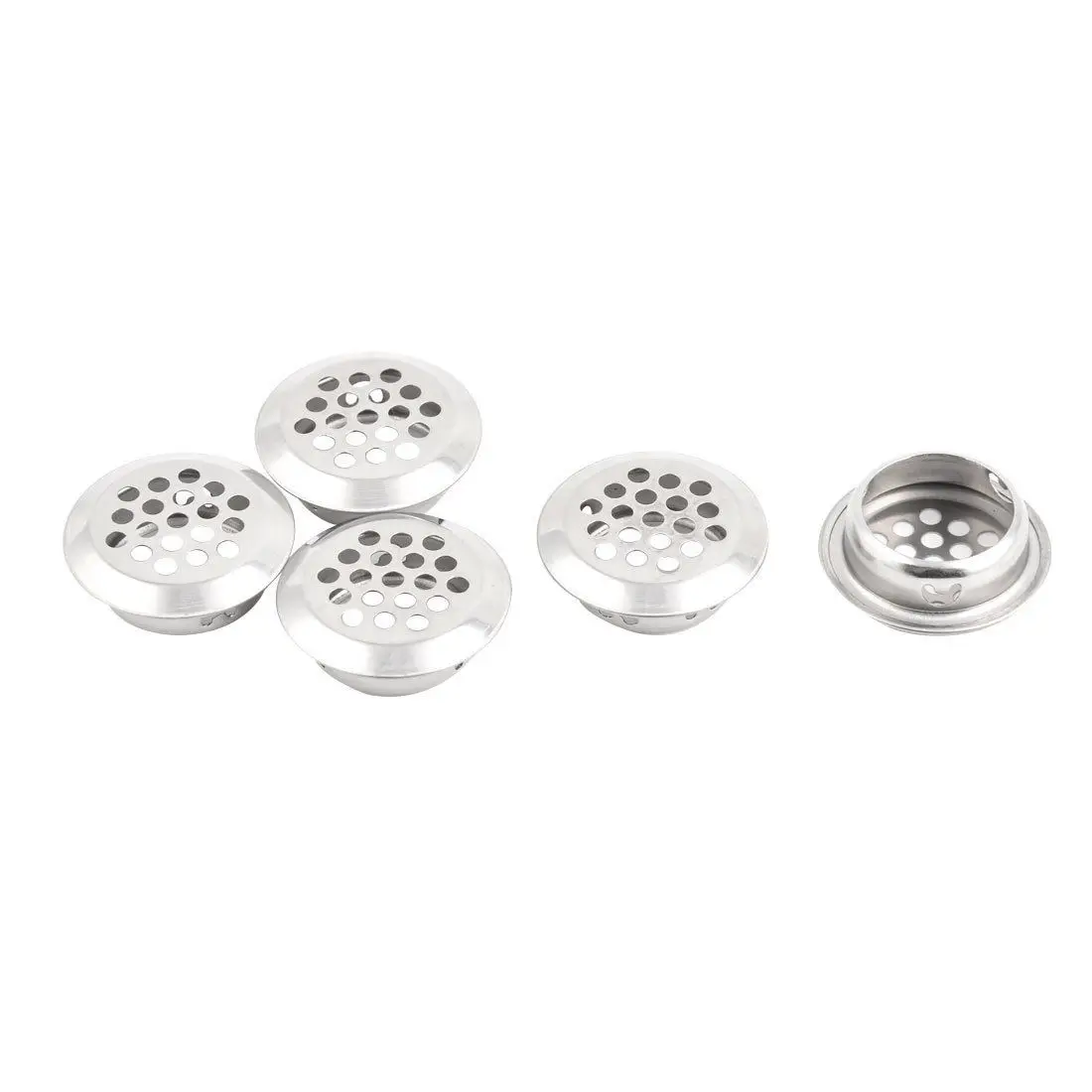 Stainless Steel Kitchen Bathroom Round Mesh Hole Sink Strainer Filter 5pcs Silver Tone | Обустройство дома