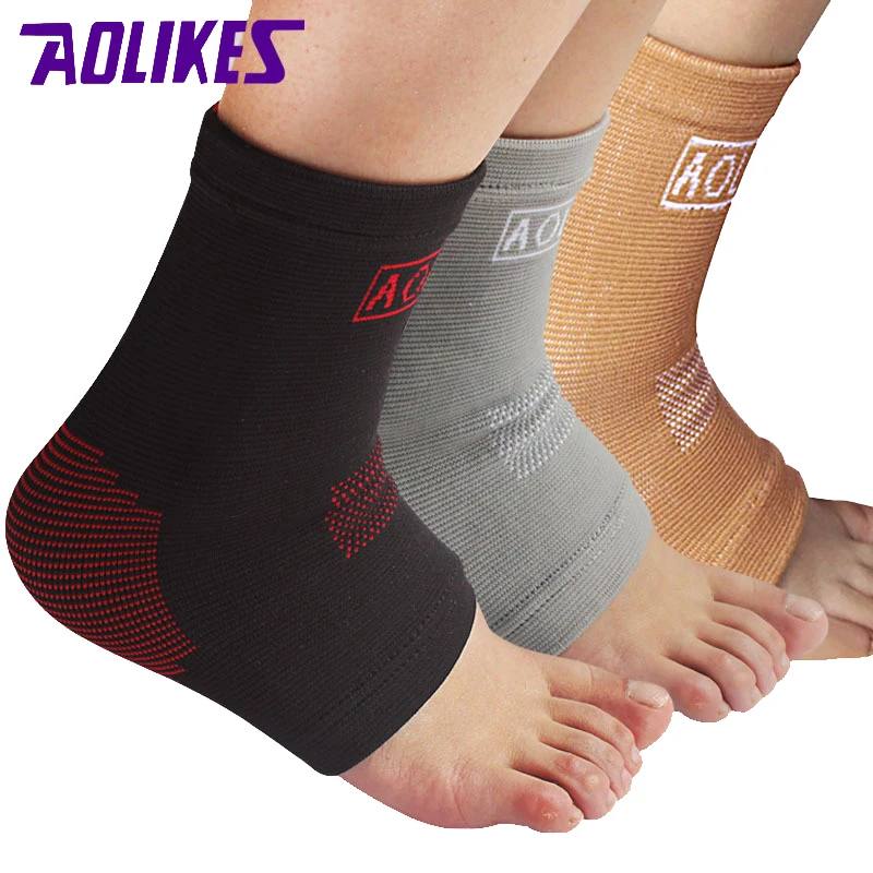 

1 pair Elastic Compression Ankle Sleeve Ankle Brace Jogging Football Ankle Protector Soccer Warmup Ankle Football Boot HBK088
