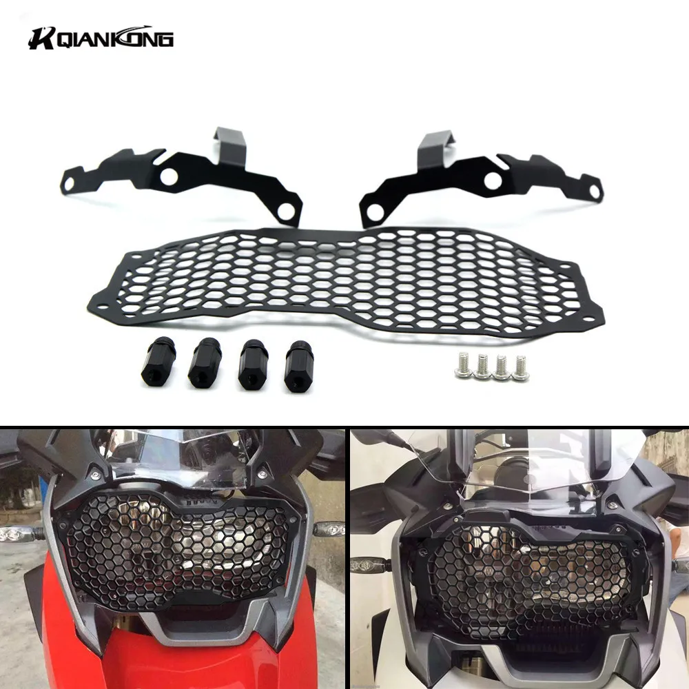 Best Price of  R QIANKONG Sale Black moto Headlight Grill Cover Headlamp Protector Guard For BMW R1200GS R 1200 GS